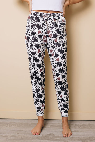 Wiley Cow Print Joggers