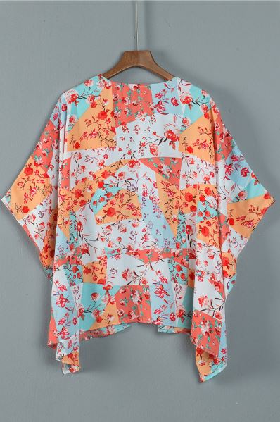 Floral Patchwork Sheer Kimono