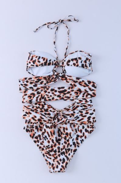 Halter O-rings Hollow-out One-piece Swimwear