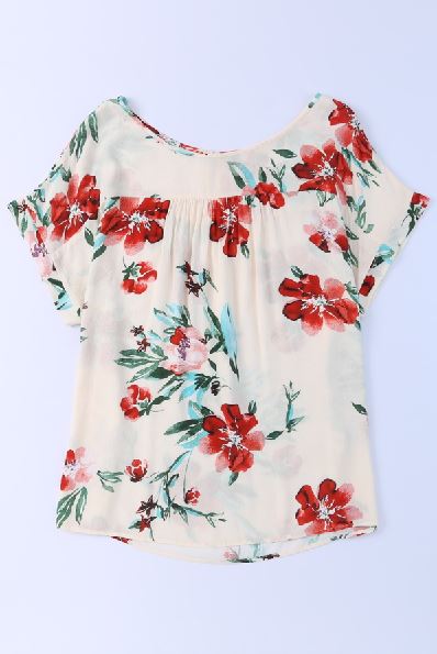 Plus Size Floral Print T-shirt