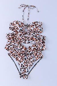Halter O-rings Hollow-out One-piece Swimwear