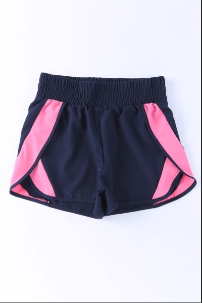 Smocked Elastic Waist Athletic Shorts