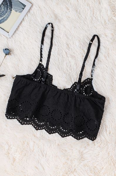 Adjustable Hollow Out Lace Bralette