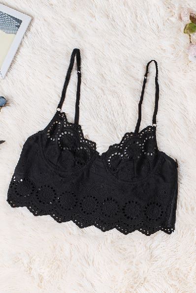 Adjustable Hollow Out Lace Bralette