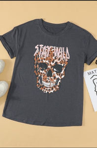 Stay Wild Skull Graphic Tee