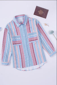 Striped Woven Buttons Shirt