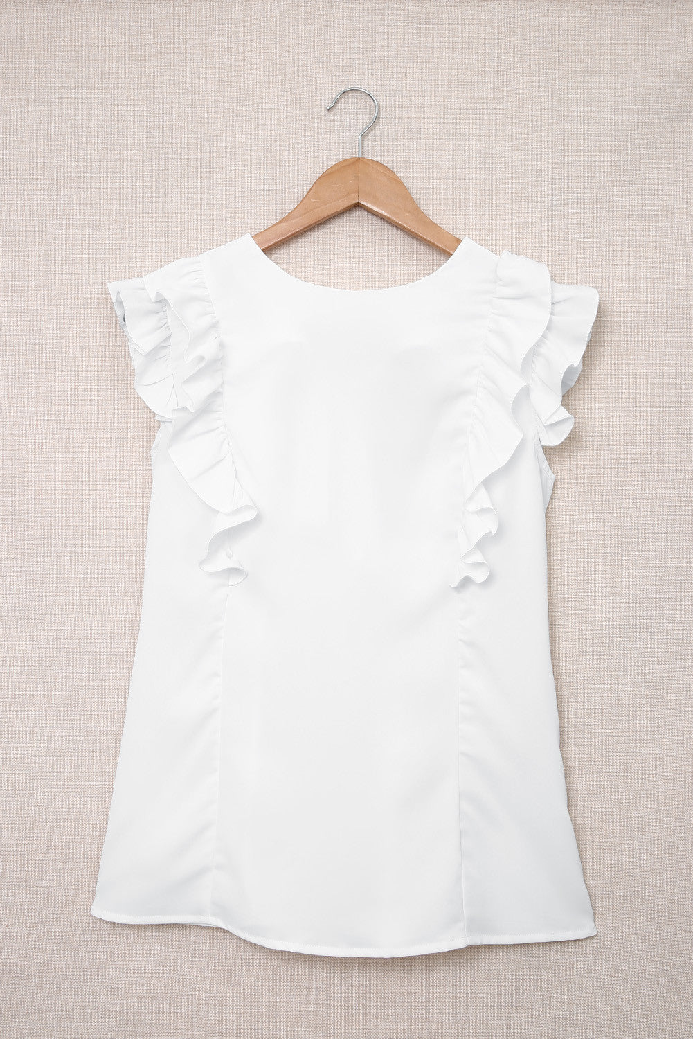 RUFFLE TOP WITH BACK TIE