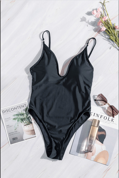 Surface V Neck One Piece Swimsuit