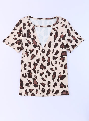 Cut out Short Sleeves Top