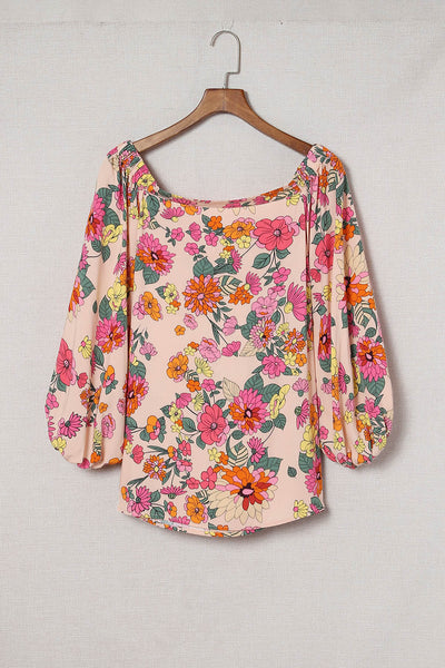 Flowers Sexy Off Shoulder Top