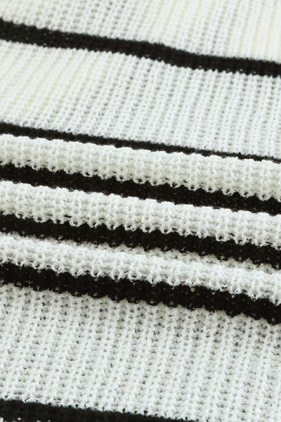 Striped Print Long Cardigan