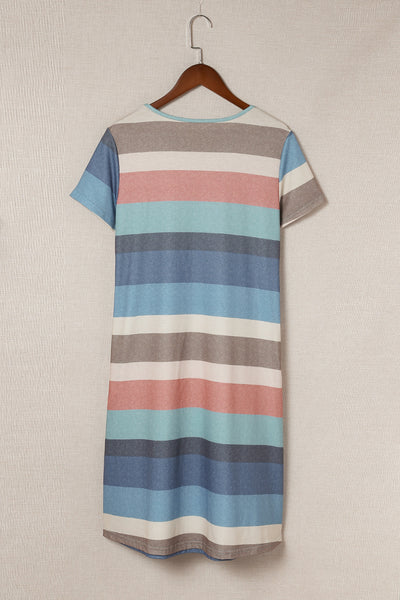 Striped Pocket Mini Dress