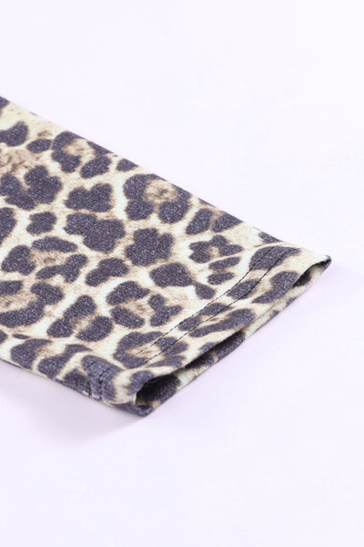 Plaid Leopard Colorblock Plus Size Duster Cardigan