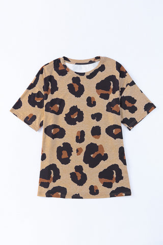 Boyfriend Leopard Print Loose T Shirt